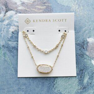 Kendra Scott Elisa Gold Iridescent Drusy Necklace